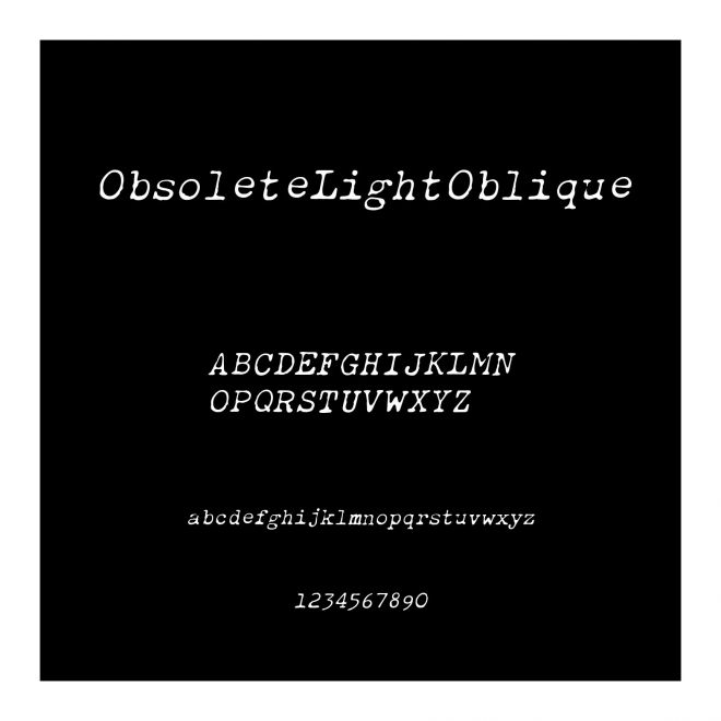 ObsoleteLightOblique