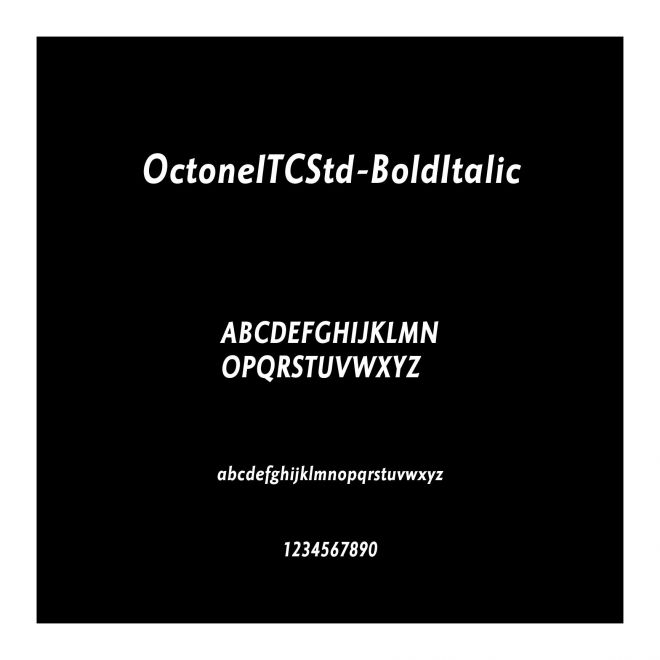 OctoneITCStd-BoldItalic