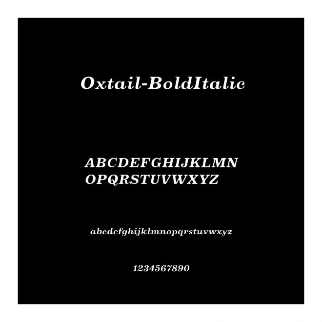 Oxtail-BoldItalic