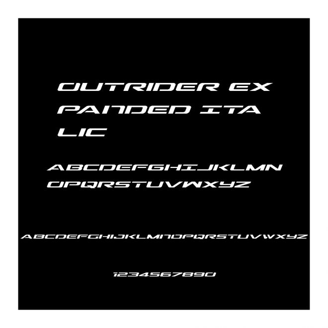 Outrider Expanded Italic