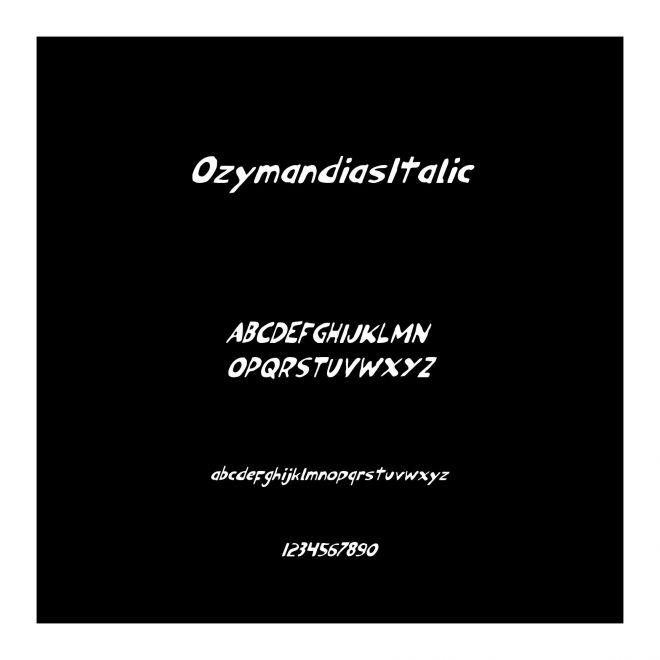 Ozymandias Italic
