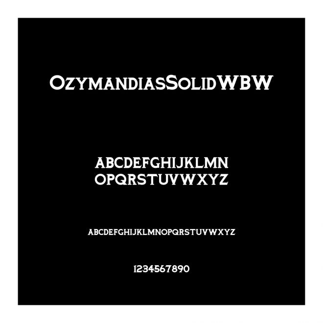 Ozymandias Solid WBW
