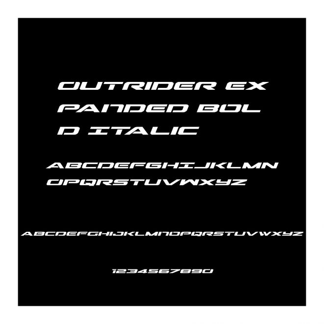 Outrider Expanded Bold Italic