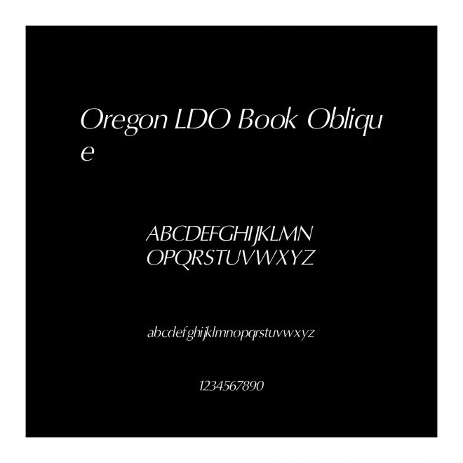 Oregon LDO Book Oblique