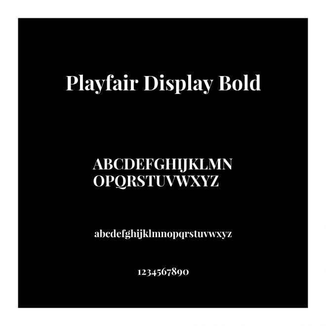 Playfair Display Bold
