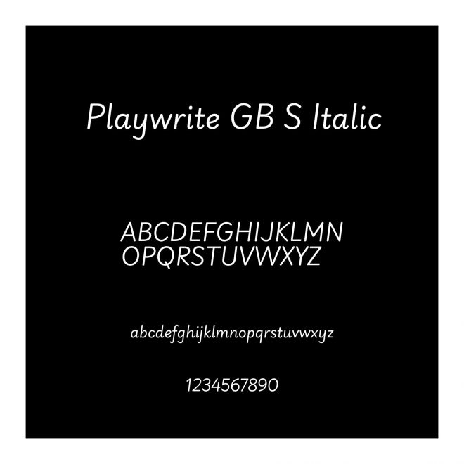 Playwrite GB S Italic