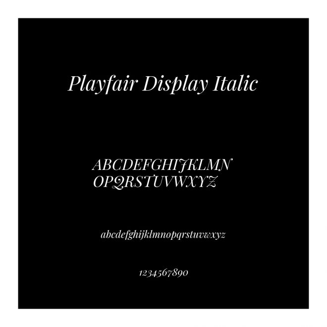 Playfair Display Italic