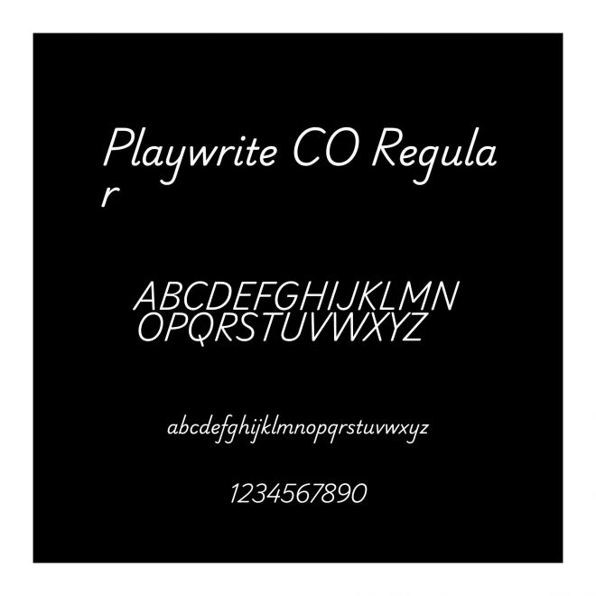 Playwrite CO Regular