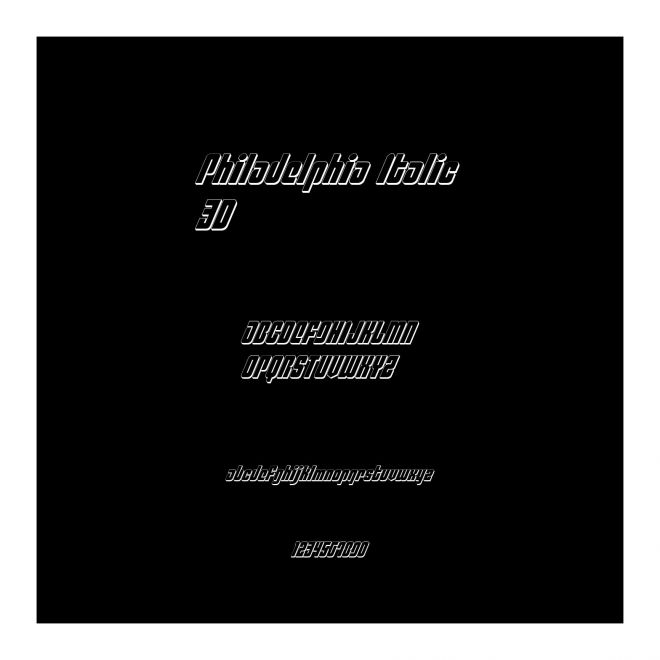 Philadelphia Italic 3D