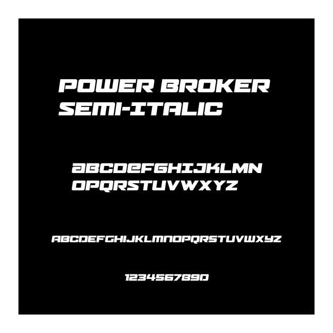 Power Broker Semi-Italic