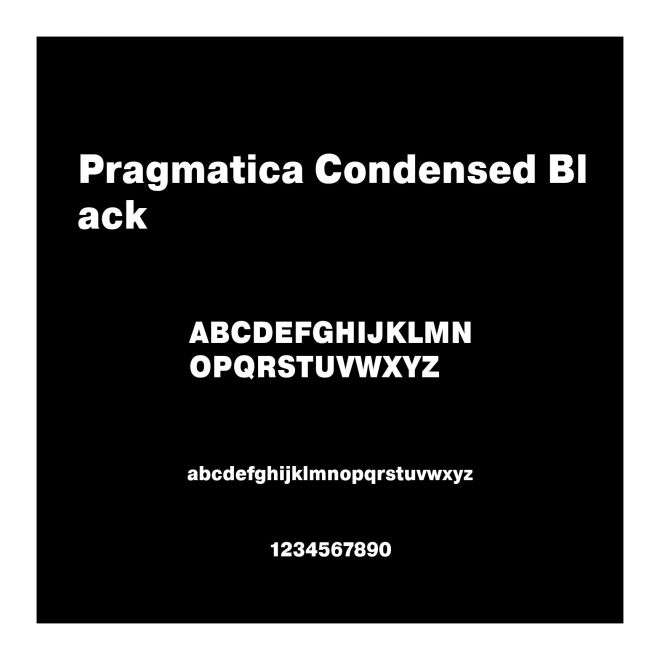 Pragmatica Condensed Black
