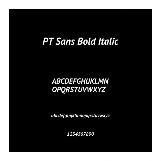 PT Sans Bold Italic