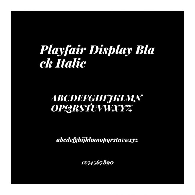 Playfair Display Black Italic