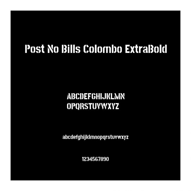Post No Bills Colombo ExtraBold