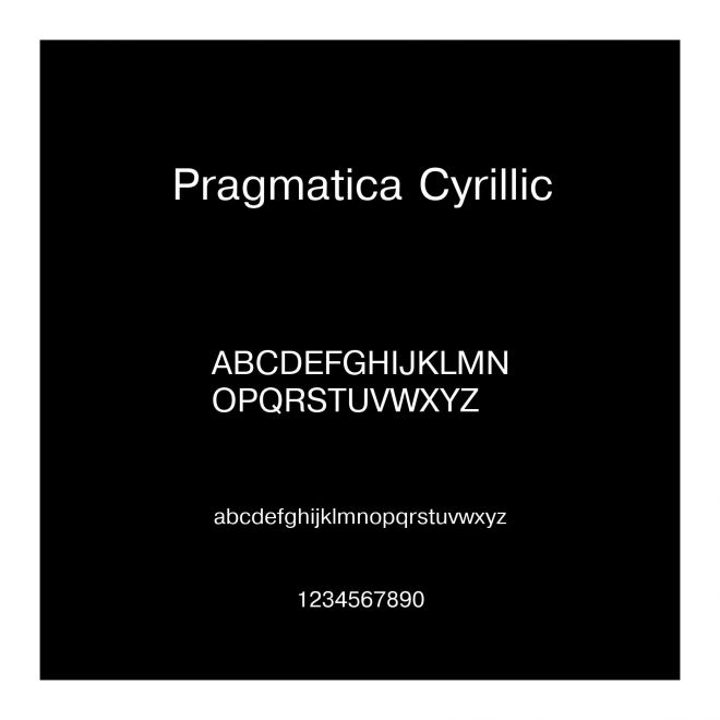 Pragmatica Cyrillic