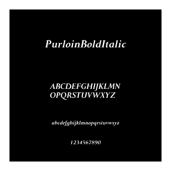 Purloin Bold Italic