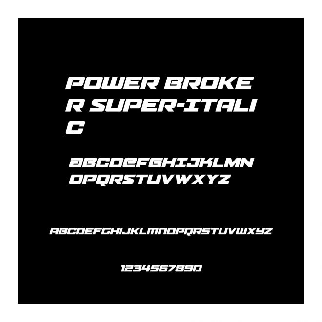 Power Broker Super-Italic