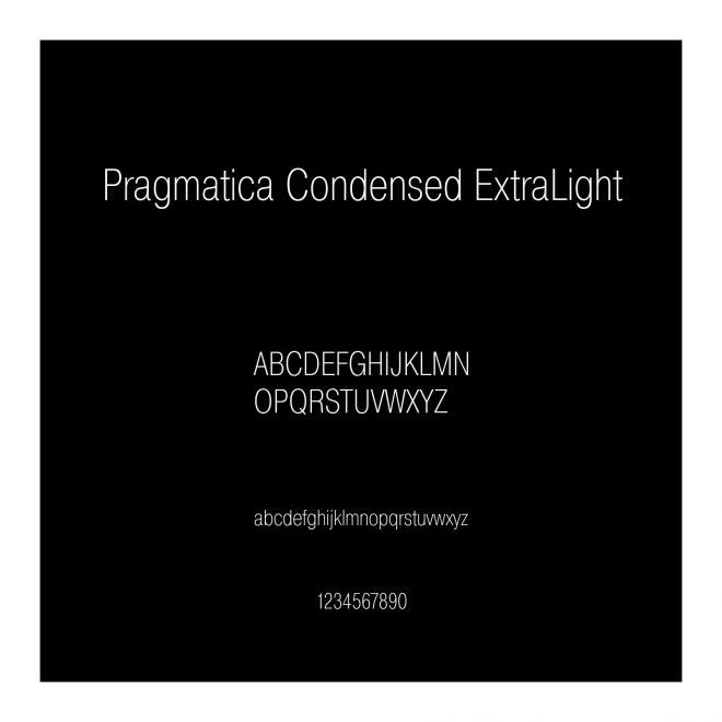 Pragmatica Condensed ExtraLight