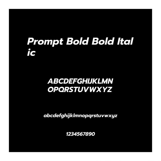Prompt Bold Bold Italic