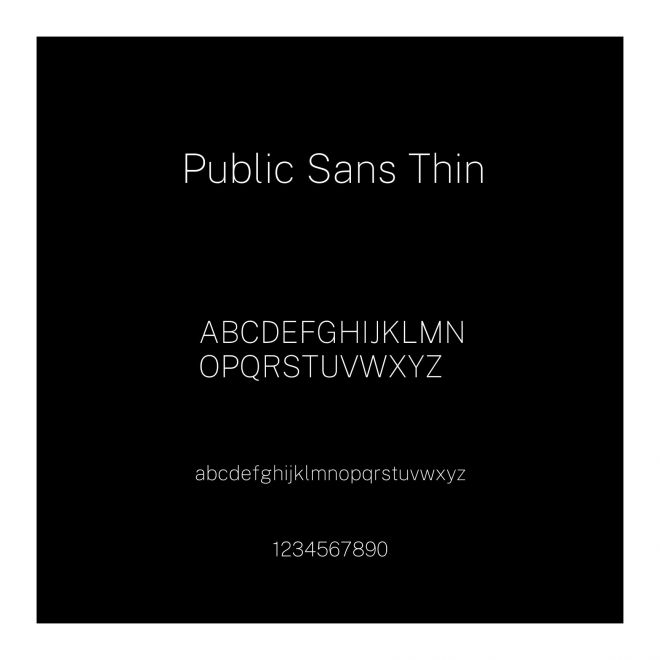 Public Sans Thin