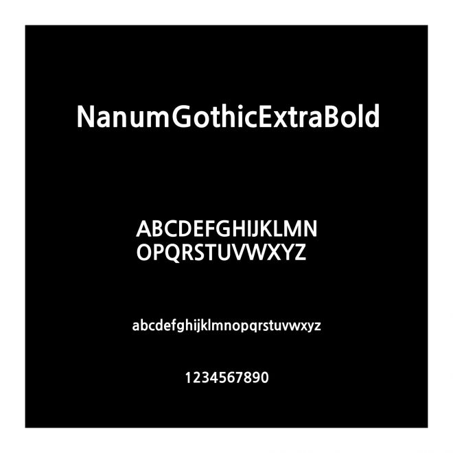 NanumGothicExtraBold