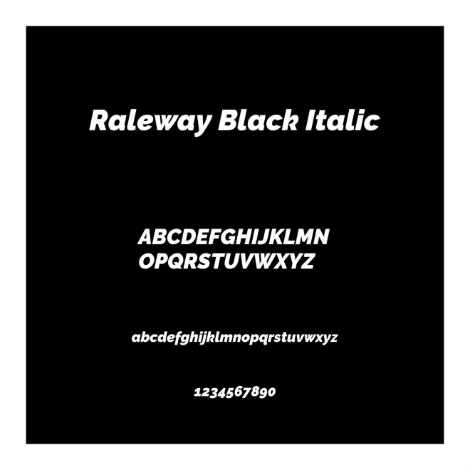 Raleway Black Italic