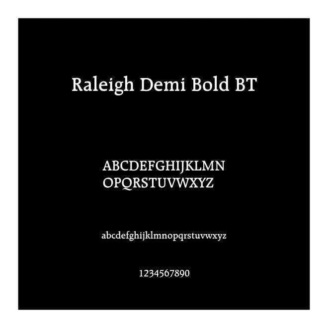 Raleigh Demi Bold BT