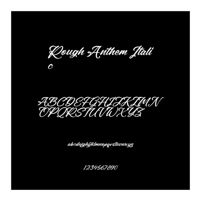 Rough Anthem Italic