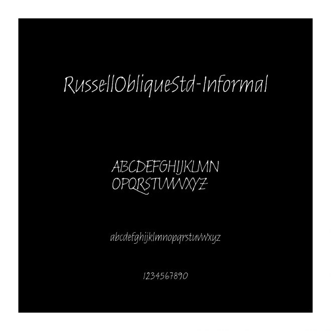 RussellObliqueStd-Informal