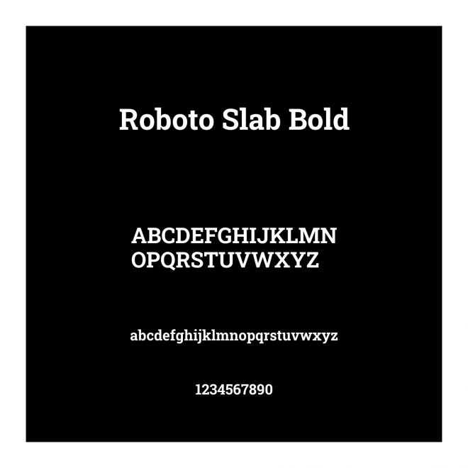 Roboto Slab Bold
