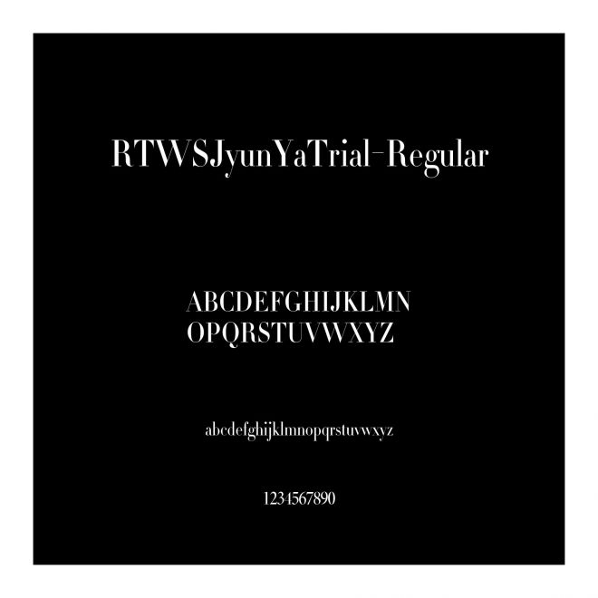 RTWSJyunYaTrial-Regular