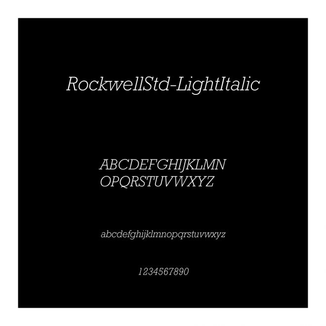 RockwellStd-LightItalic