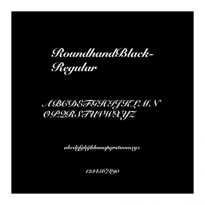 RoundhandBlack-Regular
