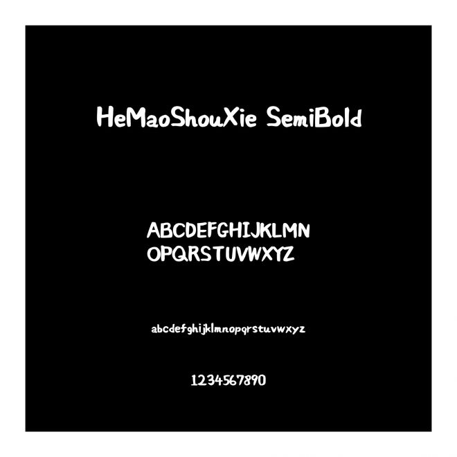 HeMaoShouXie SemiBold