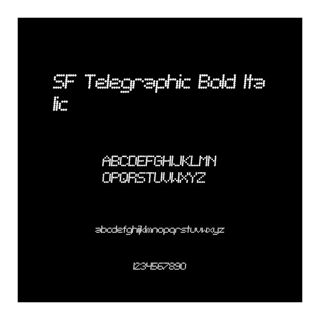 SF Telegraphic Bold Italic