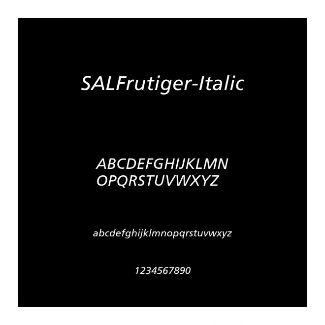SALFrutiger-Italic