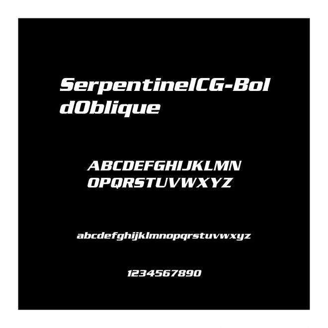SerpentineICG-BoldOblique