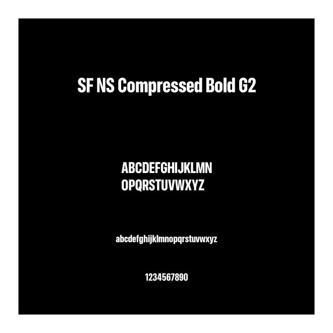 SF NS Compressed Bold G2