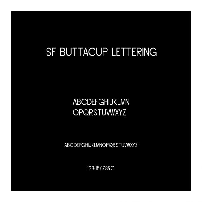 SF Buttacup Lettering