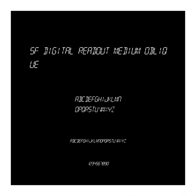 SF Digital Readout Medium Oblique