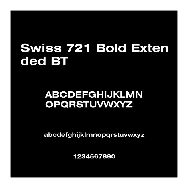 Swiss 721 Bold Extended BT