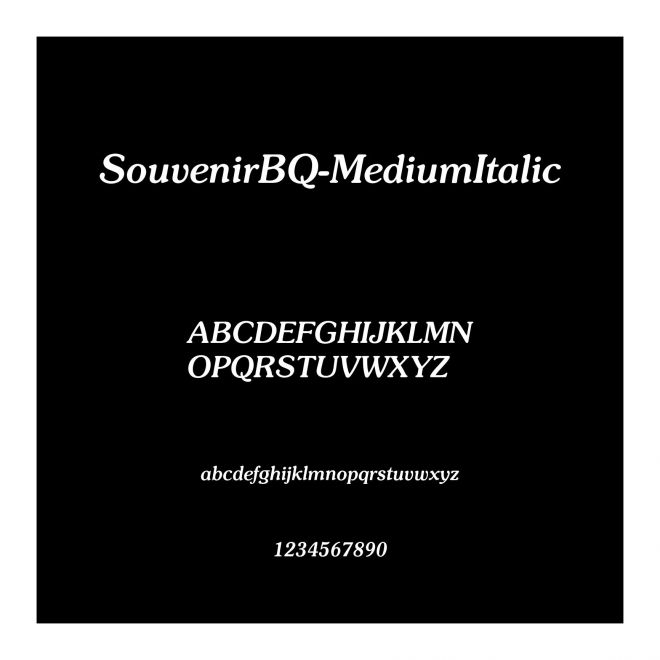 SouvenirBQ-MediumItalic