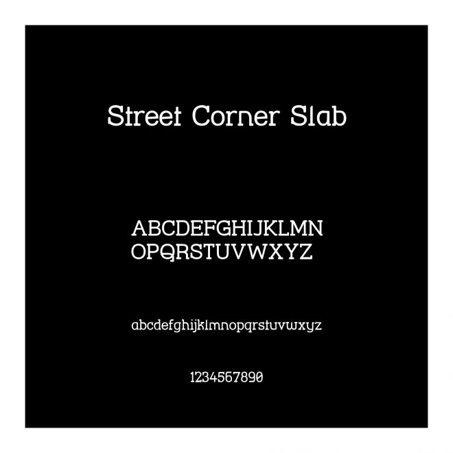 Street Corner Slab