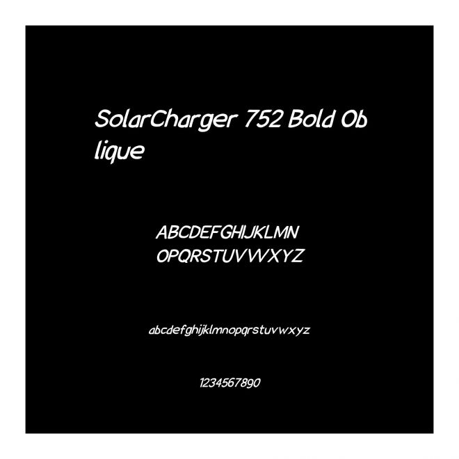 SolarCharger 752 Bold Oblique