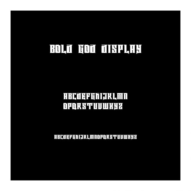 BOLd GOd dISPLAY