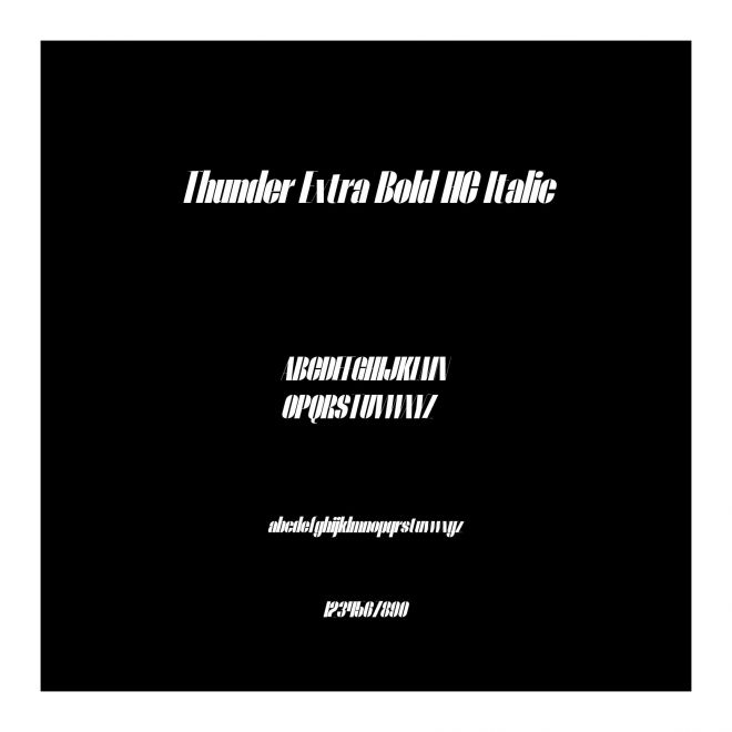 Thunder Extra Bold HC Italic