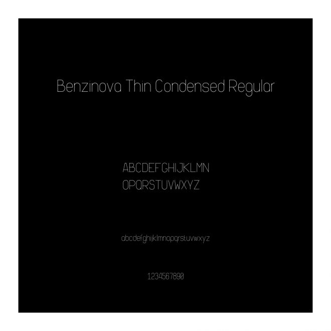 Benzinova Thin Condensed Regular