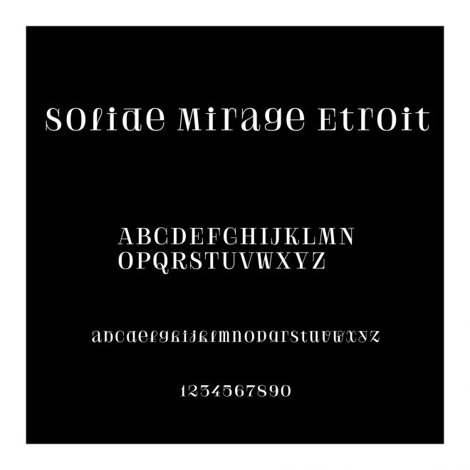 Solide Mirage Etroit