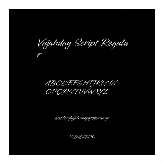 Vujahday Script Regular