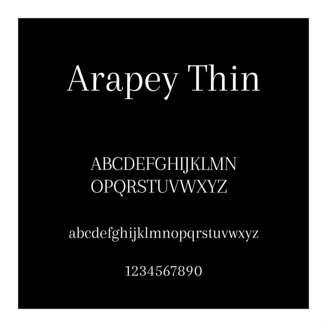 Arapey Thin